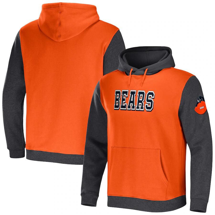 Men 2023 NFL Chicago Bears orange Sweatshirt style 1->carolina panthers->NFL Jersey